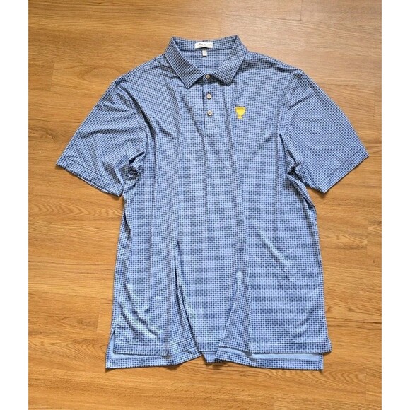 Peter Millar Summer Comfort President Cup Golf Polo Shirt Men XXL All Over Print - Picture 1 of 8